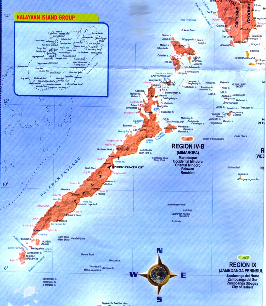 Palawan Tourist Map